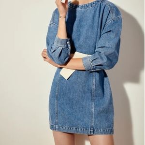 Zara belted denim dress